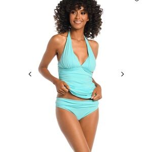 Turquoise Halter Tankini